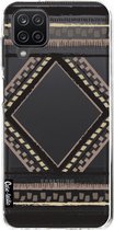 Casetastic Samsung Galaxy A12 (2021) Hoesje - Softcover Hoesje met Design - Oriental Stripes Print