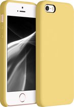 kwmobile telefoonhoesje voor Apple iPhone SE (1.Gen 2016) / 5 / 5S - Hoesje met siliconen coating - Smartphone case in zacht geel