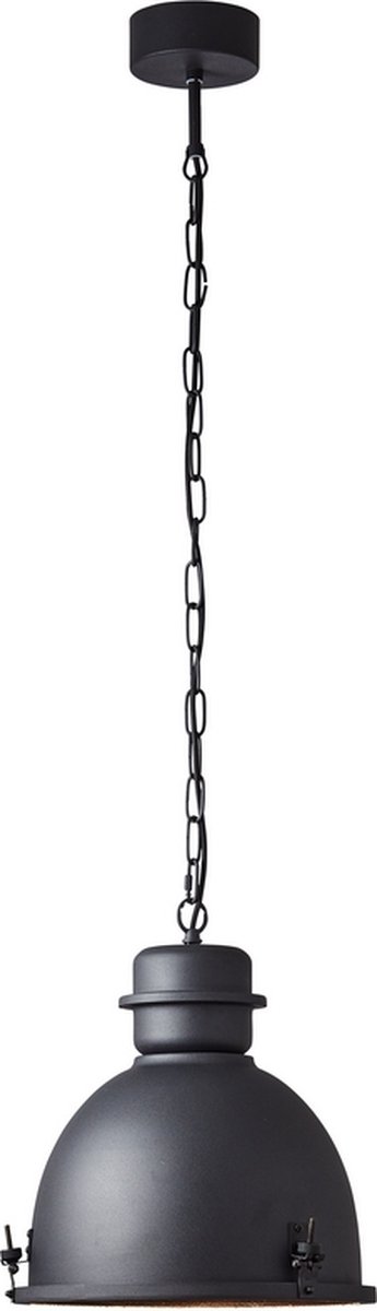 korund, | hanglamp lamp, BRILLIANT normale... metaal, 1x 35cm A60, bol zwart E27, Kiki 52W,