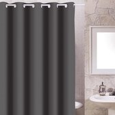 Antraciet grijs polyester badgordijn