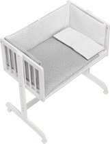 Interbaby Wieg/co-sleeper Universo 55 X 85 Cm Wit/grijs 5-delig