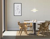 KIYO Ronde Eettafel –  Carrara Wit Marmer (Taupe Middenpoot) - 110 cm