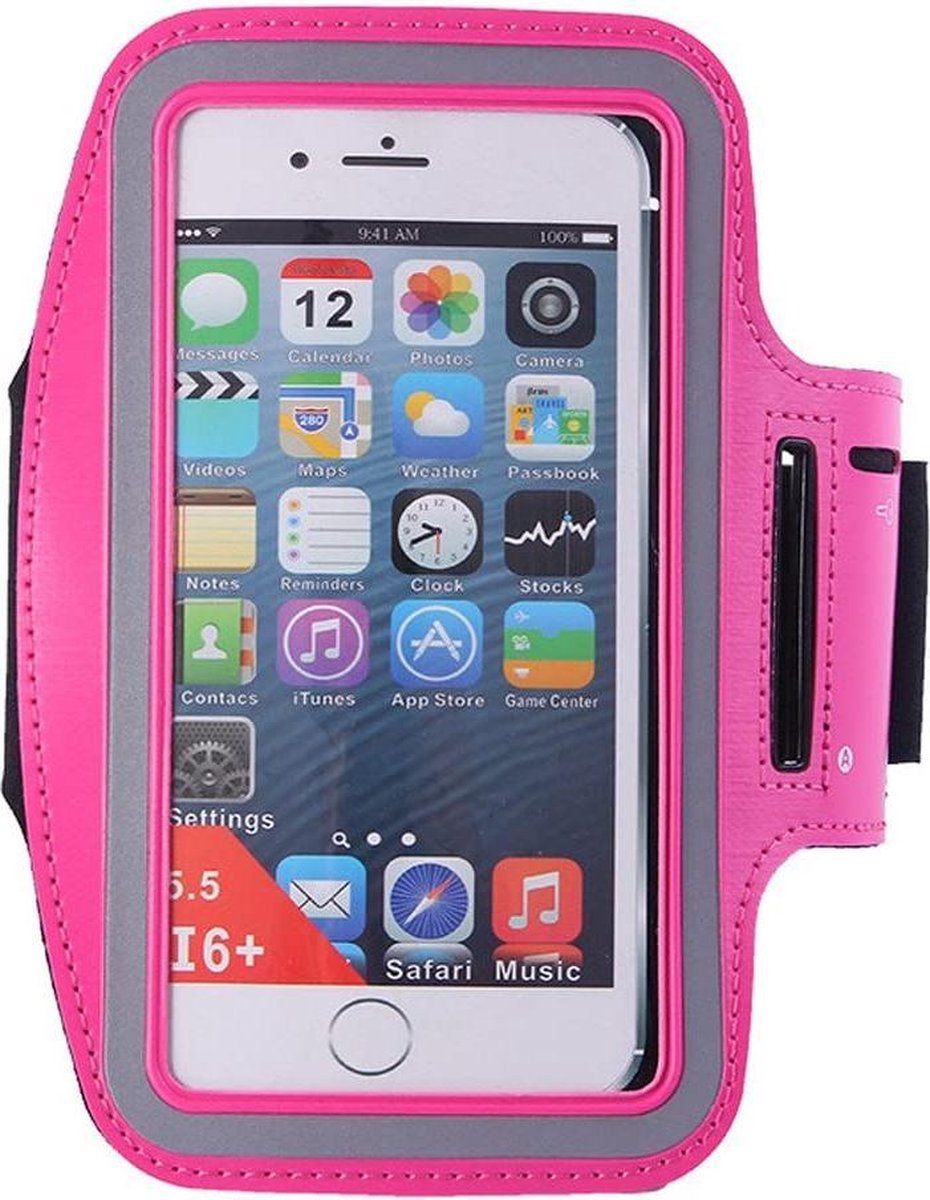 Hardloop Armband Telefoon | Geschikt voor iPhone 12| Hardloop Armband | Sport Hardloopband | Hardloop Telefoonhouder | Donker roze