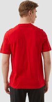 Adidas Essentials Embroidered Linear Logo Shirt Rood Heren - Maat XS