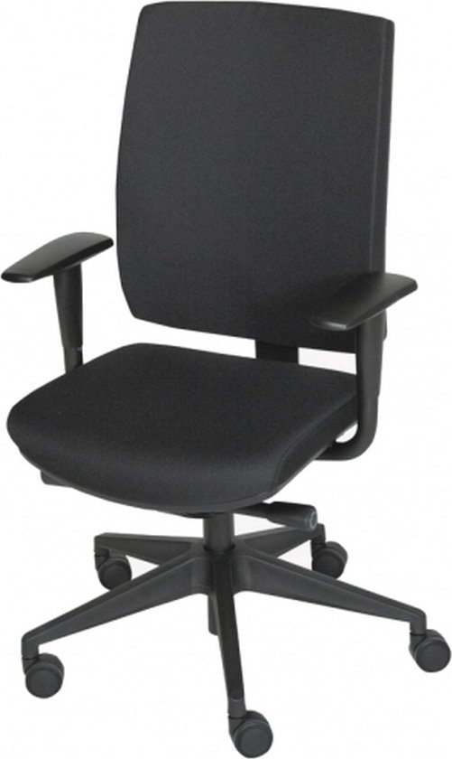 Chaise de bureau ergonomique | ARBO - 350-NEN |  tissu assise et dossier noir / noir
