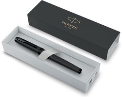 Parker IM-rollerbalpen | matzwart met zwarte afwerking | fijne punt met navulling met zwarte inkt | geschenkverpakking