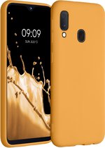 kwmobile telefoonhoesje voor Samsung Galaxy A20e - Hoesje voor smartphone - Back cover in goud-oranje