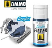 AMMO MIG 0803 Acrylic Filter Dark Blue - 15ml Effecten potje