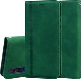 Voor Geschikt voor Xiaomi Mi CC9 / A3 Lite / Mi 9 Lite Frosted Business Magnetische horizontale flip PU lederen tas met houder en kaartsleuf en lanyard (groen)