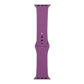 Voor Apple Watch Series 5 & 4 40 mm / 3 & 2 & 1 38 mm siliconen horlogebandje, korte sectie (vrouwelijk) (paars)