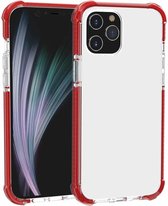 Voor iPhone 12 6.7 inch Vierhoekige schokbestendige TPU + acryl beschermhoes (rood)