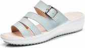 Platte open teen slip mode casual strand sandalen en slippers voor dames (kleur: blauw maat: 39)