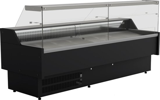 Combisteel Koeltoonbank Zwart - Morris - +1°C/+10°C - Statisch - Gekoelde Reserve - 2584x1095x1280mm