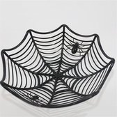 2 STKS Halloween Spinnenweb Snoep Mand Snoep Kom Plastic Bonbondoos Halloween Decoratie PartySupplies (Zwart)