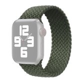 Nylon gevlochten horlogeband met enkele draai voor Apple Watch Series 6 & SE & 5 & 4 40 mm / 3 & 2 & 1 38 mm, lengte: L 155 mm (olijfgroen)