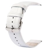 Kakapi voor Apple Watch 38 mm Krokodiltextuur Klassieke gesp Echt lederen horlogeband, alleen gebruikt in combinatie met connectoren (S-AW-3291) (wit)