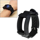 Voor Samsung Gear Fit2 / Pro siliconen vervangende horlogeband, stijl: zwart