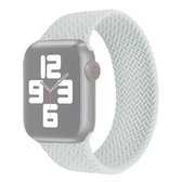 Single-turn geweven patroon siliconen horlogeband voor Apple Watch Series 6 & SE & 5 & 4 44 mm / 3 & 2 & 1 42 mm, maat: S (grijs)