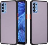 Voor OPPO Reno4 4G Skin Hand Feeling Series Schokbestendig Frosted PC + TPU beschermhoes (zwart)