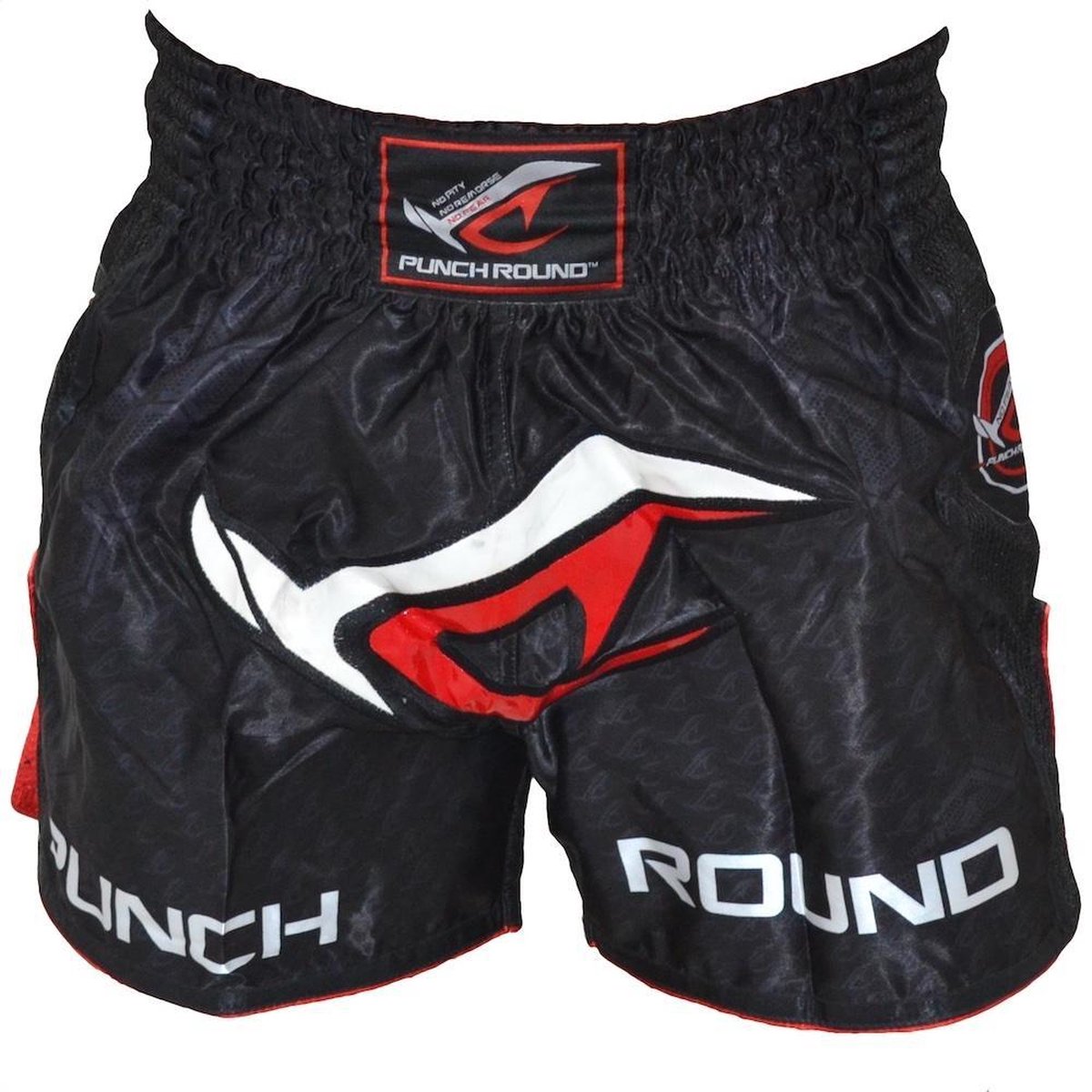 PunchR NoFear Muay Thai Kickboks Broek Zwart Rood - XS