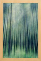 JUNIQE - Poster in houten lijst Green Woods Ascent -30x45 /Groen &