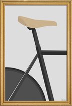 JUNIQE - Poster met houten lijst Banecykling -30x45 /Grijs & Zwart