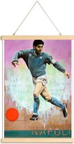 JUNIQE - Posterhanger One Love Napoli -30x45 /Blauw & Bruin