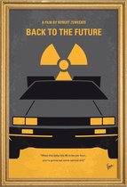 JUNIQE - Poster met houten lijst Back to the Future I -13x18 /Geel &