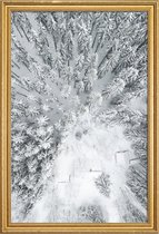 JUNIQE - Poster met houten lijst Calm Winter -40x60 /Grijs & Wit