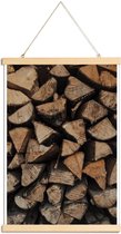 JUNIQE - Posterhanger Woody Textures -20x30 /Bruin