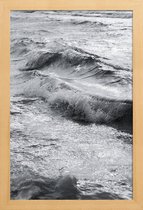JUNIQE - Poster in houten lijst Take Me Surfing -30x45 /Grijs & Wit
