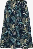 TwoDay dames midi rok met bloemenprint - Blauw - Maat 3XL