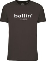 Ballin Est. 2013 - Heren Tee SS Regular Fit Shirt - Grijs - Maat L