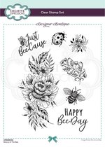 Creative Expressions Clear stamp - Bloemen en bijen - A5 - Set 7 stempels