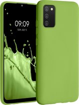 kwmobile telefoonhoesje voor Samsung Galaxy A02s - Hoesje voor smartphone - Back cover in groene peper