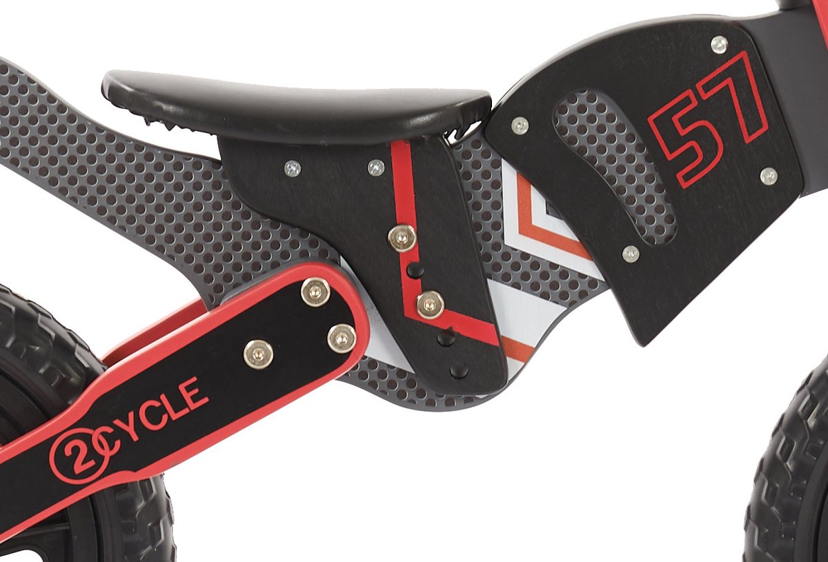 2Cycle Motor Loopfiets - Hout - Rood — afbeelding 7