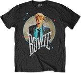 David Bowie Heren Tshirt -XL- Circle Scream Zwart