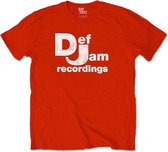 Def Jam Recordings Heren Tshirt -S- Classic Logo Rood