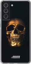 6F hoesje - geschikt voor Samsung Galaxy S21 FE -  Transparant TPU Case - Gold Skull #ffffff