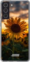 6F hoesje - geschikt voor Samsung Galaxy S21 FE -  Transparant TPU Case - Sunset Sunflower #ffffff