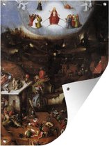 Tuinschilderij The last judgement - schilderij van Jheronimus Bosch - 60x80 cm - Tuinposter - Tuindoek - Buitenposter