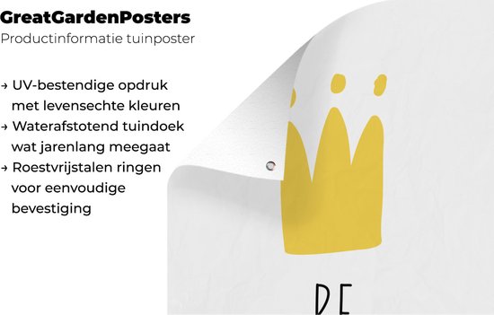 Affiche jardin - Toile jardin - Posters de jardin extérieur - Citations - Be brave - Kroon - dessin - Enfants - Enfant - 80x120 cm - Jardin