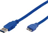 Scanpart Micro USB oplaadkabel 1.8 meter - Geschikt voor smartphone - Blauw - USB 3.0