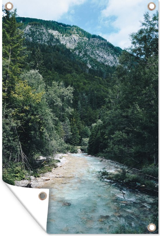 Woeste Rivier Tuinposter 40x60 cm - Tuindecoratie De woeste Soca Rivier in de Tolmin ...