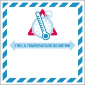 Time & temperature sensitive label 150 x 150 mm