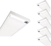 WIT Opbouwkit voor 120x30 slank LED-paneel (set van 5)