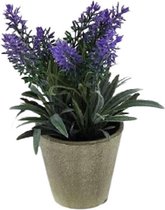 Lavendel kunstplant met pot H. 17cm