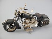 art en métal - moto antique - noir - 10 cm de haut