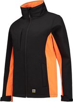 Tricorp soft shell jack bi-color Dames - 402008 - zwart / oranje - maat XXL