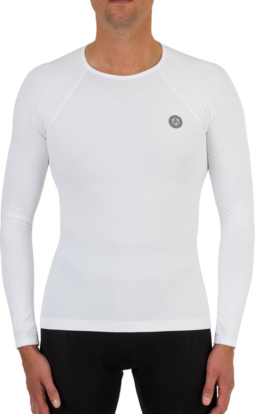 AGU Base Layer LS - Thermoshirt - Wielershirt - Unisex - Naadloos - Thermo-regulerend - Ademend - Sneldrogend - Polygiene - XS - Wit — afbeelding 5
